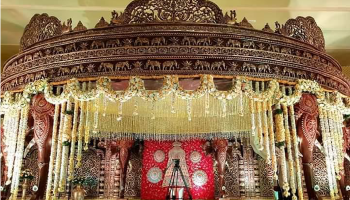 Traditional Indian wedding mandapam